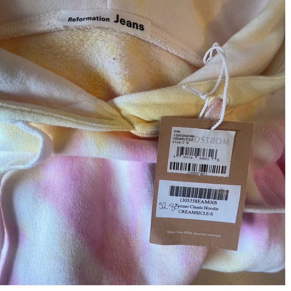 Reformation NWT Tanner Classic Hoodie. Color Creamsicle.Size Small - Picture 5 of 8